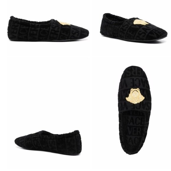 Versace Monogram Medusa Motif Slippers Unisex Men's 6 / Women's 7.5 - Picture 6 of 13